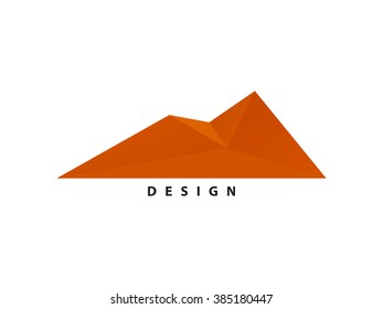 Origami banner. Web banner design.