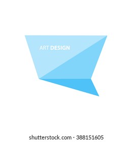 Origami banner. Web banner design.