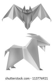 Origami bat goat