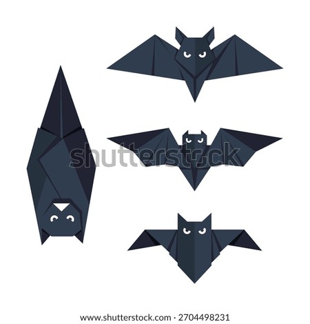 Origami Bats Collection for Halloween Decor
