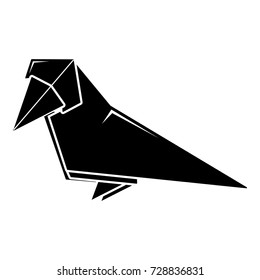 Origami bird icon. Simple illustration of origami bird vector icon for web