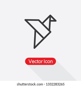 Origami Bird Icon Vector Illustration Eps10