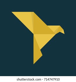 Origami bird logo.