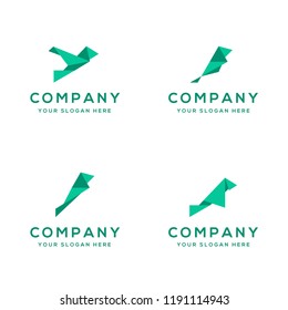 Origami Bird Paper Logo