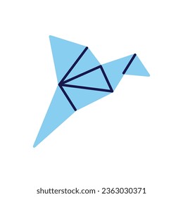 Origami Bird related vector icon. Isolated on white background. Vector illustration