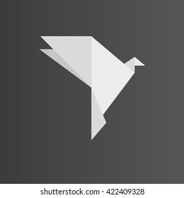 Vector de aves de origen en forma plana