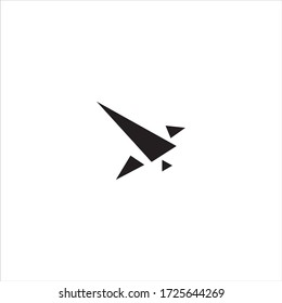Origami bird vector icon. filled flat sign for mobile concept and web design. Bird paper simple solid icon. Symbol, logo illustration. Pixel perfect vector graphics