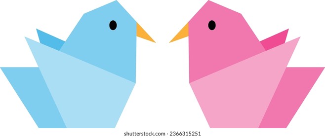 Origami bird vector image or clip art