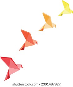 Origami bird vector image or clipart