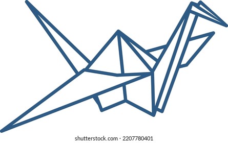 Origami birds shape vector images. Papercraft.