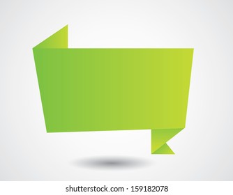 Origami blank bubble speech vector