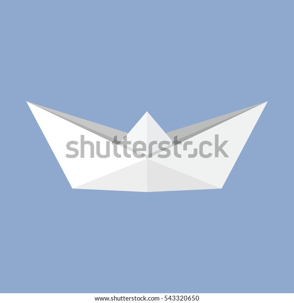 Origami Boat Paper Stock Vector Royalty Free 543320650