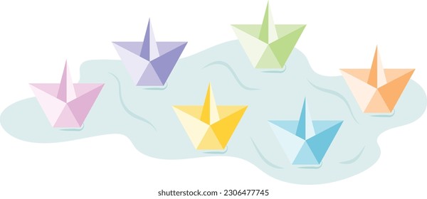 Origami boat Vector image or clipart