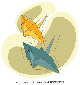  Origami Brid vector.Bird can use logo or icon. Vector Origami