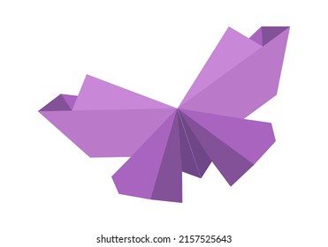 Origami butterfly Animal. Childish Craft. Vector illustration