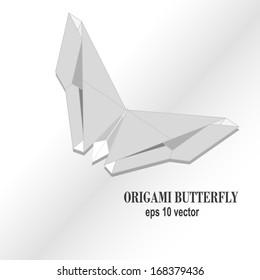 Origami butterfly background. Abstract vector illustration 