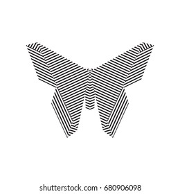 origami butterfly on white background
