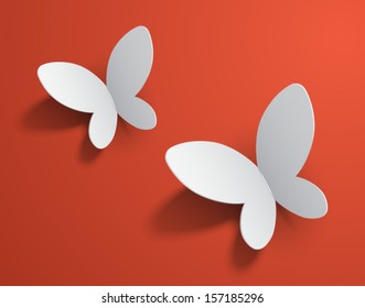 Origami butterfly (shadows are transparent)