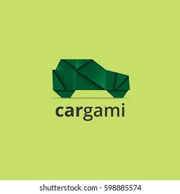 Origami Car Vector Illustration