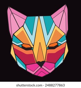 Origami cat   Stroke eps 10 