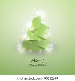 Origami Christmas Tree Card