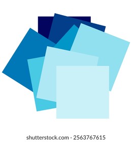 Origami colorful paper. Stack of colored paper illustration. color paper isolated on white background.