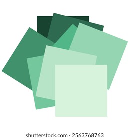 Origami colorful paper. Stack of colored paper illustration. color paper isolated on white background.