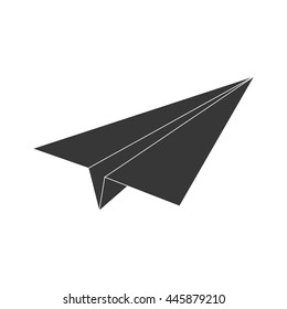 Origami concept represented by paper plane icon. isolated and flat illustration 