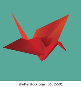 Origami Kranich Art Stock Illustrations Images Vectors