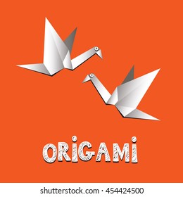 origami crane card