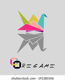 Origami crane- design element