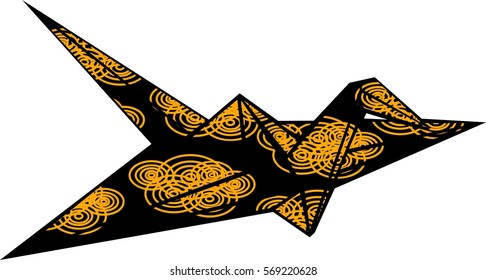 Origami crane illustration