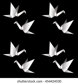 origami crane pattern