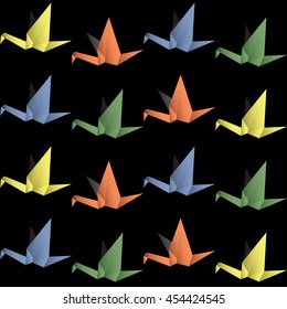 origami crane pattern