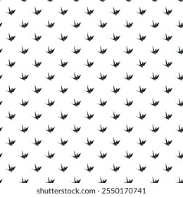 Origami crane seamless vector pattern