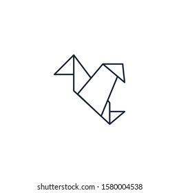 Origami creative icon. From Handmade icons collection. Isolated Origami sign on white background
