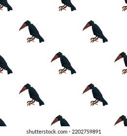 Origami Crow Pattern Seamless Background Texture Repeat Wallpaper Geometric Vector