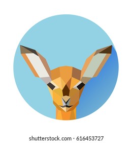 Origami deer. Low polly vector illustration.Logo for designers