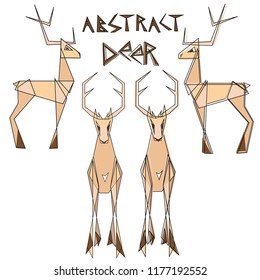 Origami deer vector, simple and more expression with shift color. May use in logo, icon or just fon for mood.