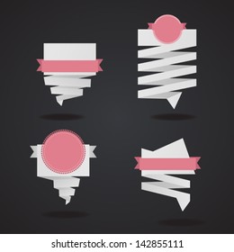 Origami design label set