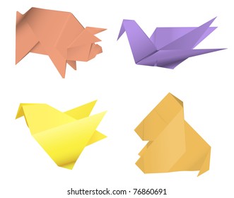 Origami design. Vector illustration