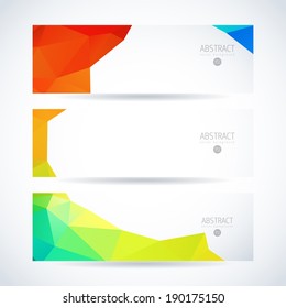 origami designs modern banner vector set with triangles origami designs straight water anatomy partnership colourful abstraction background scene technique stack multicolored glass wash clouds perform