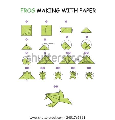 Origami diagram origami frog origami instructions origami step by step
