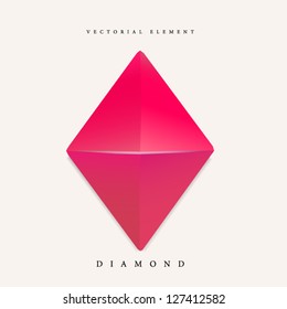 Origami diamond element