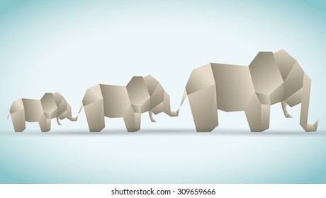 Origami digital design, vector illustration eps 10.