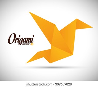 Origami digital design, vector illustration eps 10.