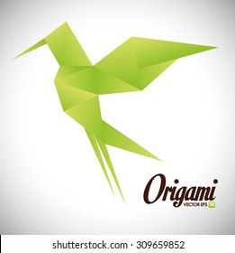Origami digital design, vector illustration eps 10.
