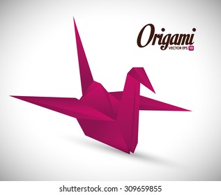 Origami digital design, vector illustration eps 10.