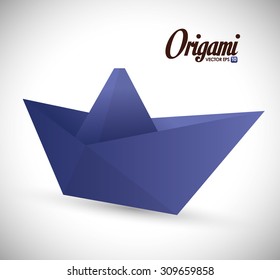 Origami digital design, vector illustration eps 10.