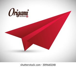 Origami digital design, vector illustration eps 10.